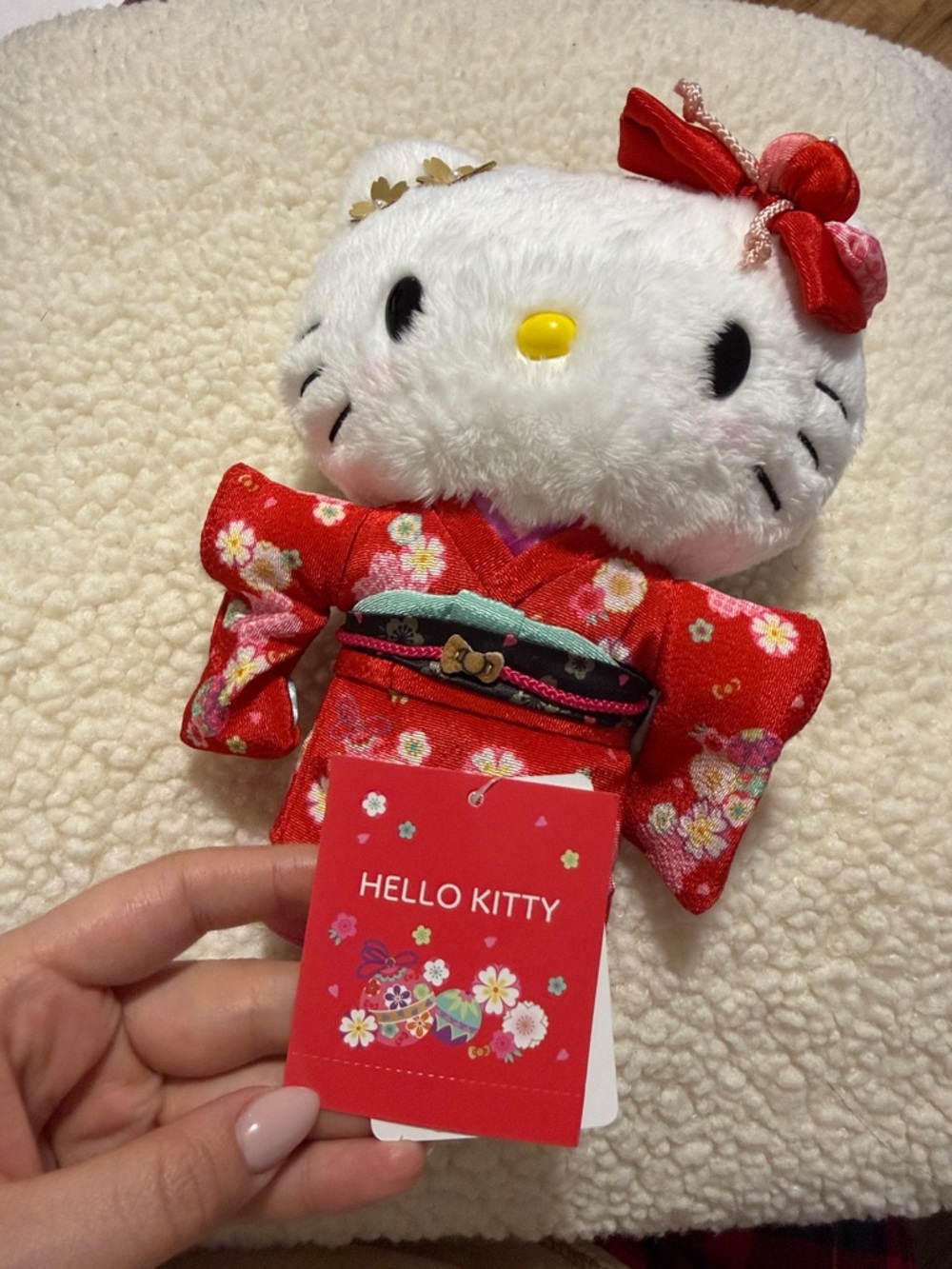 Japan Exclusive Sanrio NWT ~ Hello Kitty Plush Bundle Kimono ~ Leopard Keychain - Picture 5 of 15